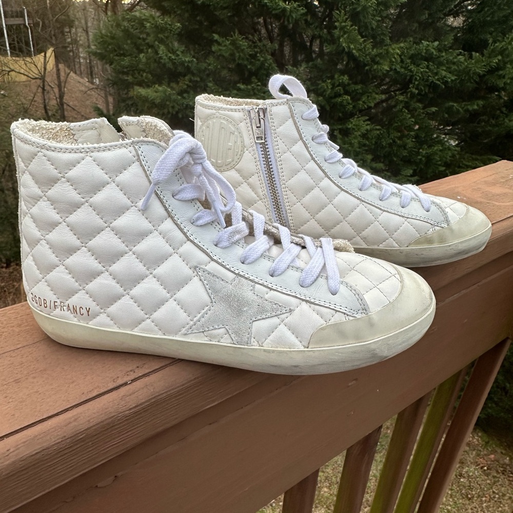Golden Goose Francy Leather high top lace up shoes size 37 - Picture 3 of 14